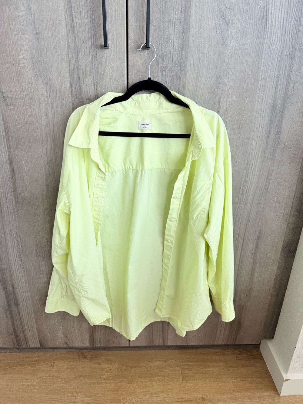 Wilfred Lime Green Oversized Button-Up Shirt